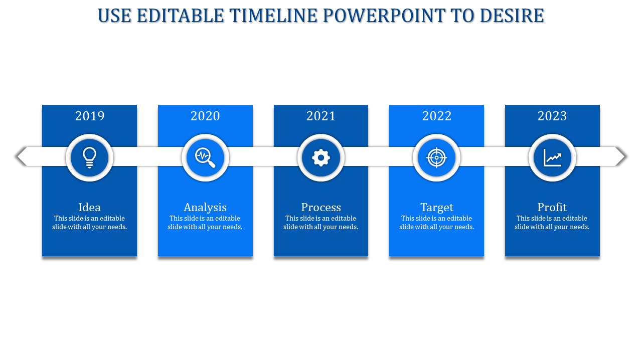 Editable Timeline PowerPoint Presentation-Five Node